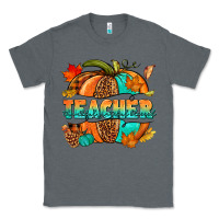 Charcoal Heather Teacher pumpkin Classic Tee - NancyCooperArtShop
