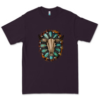 Plum Western Gemstone Bull Skull Premium Tee - Bettercallsaul
