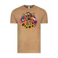 Vintage Camel Baby Cow flower Vintage Tee - HowdyJamesFarm