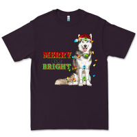 Plum Merry And Bright Husky Premium Tee - RanaPortraitStore