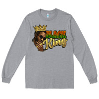 Heather Grey Black king Long Sleeve Tee - HowdyJamesFarm