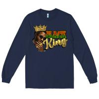 Navy Black king Long Sleeve Tee - HowdyJamesFarm