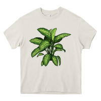 Cream Dumb Cane Heavy Core Tee - LillyAllenDesigns