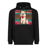 Black standart poodle floral Heavyweight Hoodie - Artiststas