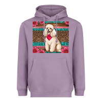 Lavender standart poodle floral Heavyweight Hoodie - Artiststas