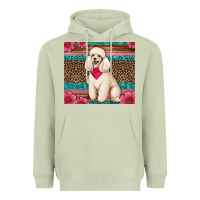 Matcha standart poodle floral Heavyweight Hoodie - Artiststas