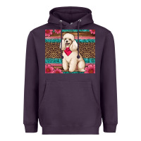 Plum standart poodle floral Heavyweight Hoodie - Artiststas