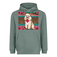 Sage standart poodle floral Heavyweight Hoodie - Artiststas