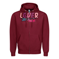 Burgundy Lover Babe Zipper Hoodie - SublimationCraftShop