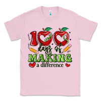 Bubblegum Pink 100 days of making a difference Classic Tee - Artiststas