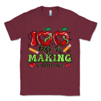 Burgundy 100 days of making a difference Classic Tee - Artiststas