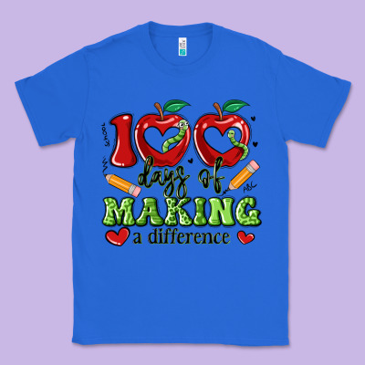 100 Days Of Making A Difference Classic Tee Designed By Artiststas