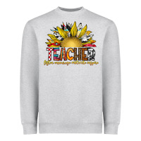 Heather Grey Teacher Heavyweight Sweatshirt - CowhideDigitalArt