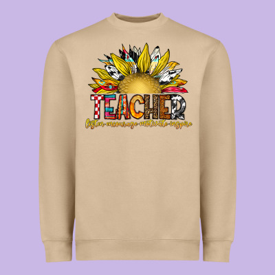 Teacher Heavyweight Sweatshirt Designed By Cowhidedigitalart