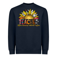 Navy Teacher Heavyweight Sweatshirt - CowhideDigitalArt