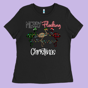 Merry Flocking Christmas Ladies Tee Designed By Bettercallsaul