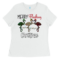 White Merry Flocking Christmas Ladies Tee - Bettercallsaul