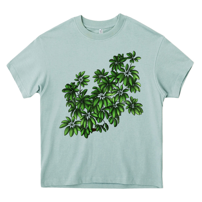 Botanical Schefflera Illustrations Heavy Core Tee by LillyAllenDesigns | Teevron