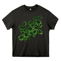 Asphalt Botanical Schefflera Illustrations Heavy Core Tee - LillyAllenDesigns