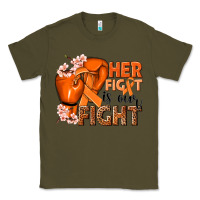 Army Green Her fight is our fight Kidney Cancer orange ribbon Classic Tee - NancyCooperArtShop