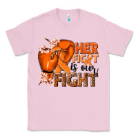 Bubblegum Pink Her fight is our fight Kidney Cancer orange ribbon Classic Tee - NancyCooperArtShop