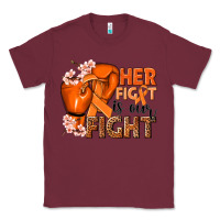 Burgundy Her fight is our fight Kidney Cancer orange ribbon Classic Tee - NancyCooperArtShop