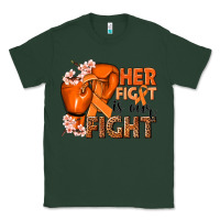 Sports Green Her fight is our fight Kidney Cancer orange ribbon Classic Tee - NancyCooperArtShop