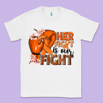 Her Fight Is Our Fight Kidney Cancer Orange Ribbon Classic Tee Designed By Nancycooperartshop