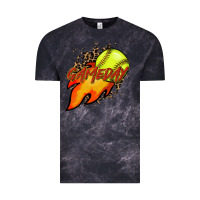 Softball Game Day Leopard Fire And Ball Vintage Tee | Teevron