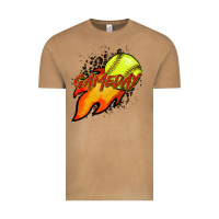 Vintage Camel Softball game day leopard fire and ball Vintage Tee - HowdyJamesFarm