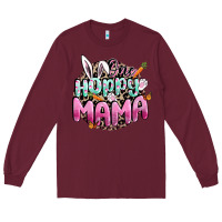 Burgundy One hoppy mama Easter Day Long Sleeve Tee - CowGirlArtShop