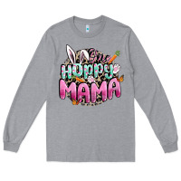 Heather Grey One hoppy mama Easter Day Long Sleeve Tee - CowGirlArtShop
