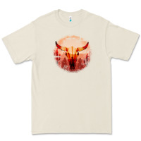 Bone Western Cowboy Sunset Bull Skull Premium Tee - Bettercallsaul
