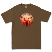 Cacao Western Cowboy Sunset Bull Skull Premium Tee - Bettercallsaul