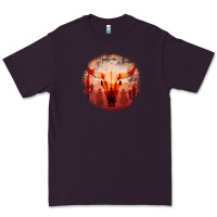 Plum Western Cowboy Sunset Bull Skull Premium Tee - Bettercallsaul