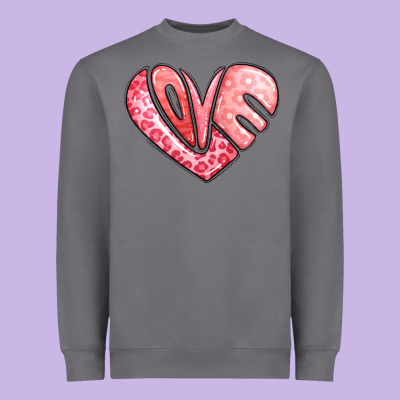 Heart Shaped Love Valentine's Day Heavyweight Sweatshirt Designed By Lillyallendesigns