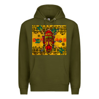 Army Green african mask tumbler Premium Hoodie - BundleAndBundleShop