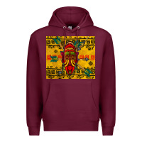Burgundy african mask tumbler Premium Hoodie - BundleAndBundleShop