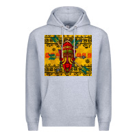 Heather Grey african mask tumbler Premium Hoodie - BundleAndBundleShop