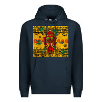 Navy african mask tumbler Premium Hoodie - BundleAndBundleShop
