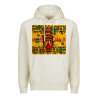 Oatmeal Heather african mask tumbler Premium Hoodie - BundleAndBundleShop