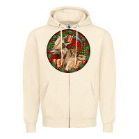 Sandshell Spanish Goat Christmas Zipper Hoodie - LillyAllenDesigns