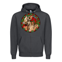 Smoke Spanish Goat Christmas Zipper Hoodie - LillyAllenDesigns