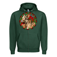 Sports Green Spanish Goat Christmas Zipper Hoodie - LillyAllenDesigns