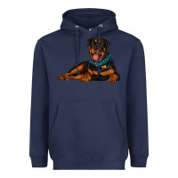 Navy rottweiler Heavyweight Hoodie - Artiststas