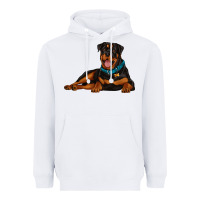 White rottweiler Heavyweight Hoodie - Artiststas