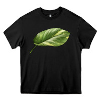 Black Golden Pothos Leaf Heavy Core Tee - LillyAllenDesigns