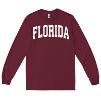 Burgundy Florida Crewneck Sweatshirt Sports College Style State Gifts Long Sleeve Tee - minhPixels