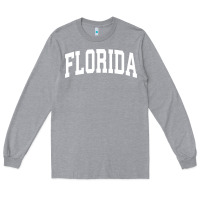 Heather Grey Florida Crewneck Sweatshirt Sports College Style State Gifts Long Sleeve Tee - minhPixels