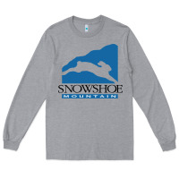 Heather Grey snowshoe mountain Long Sleeve Tee - minhPixels